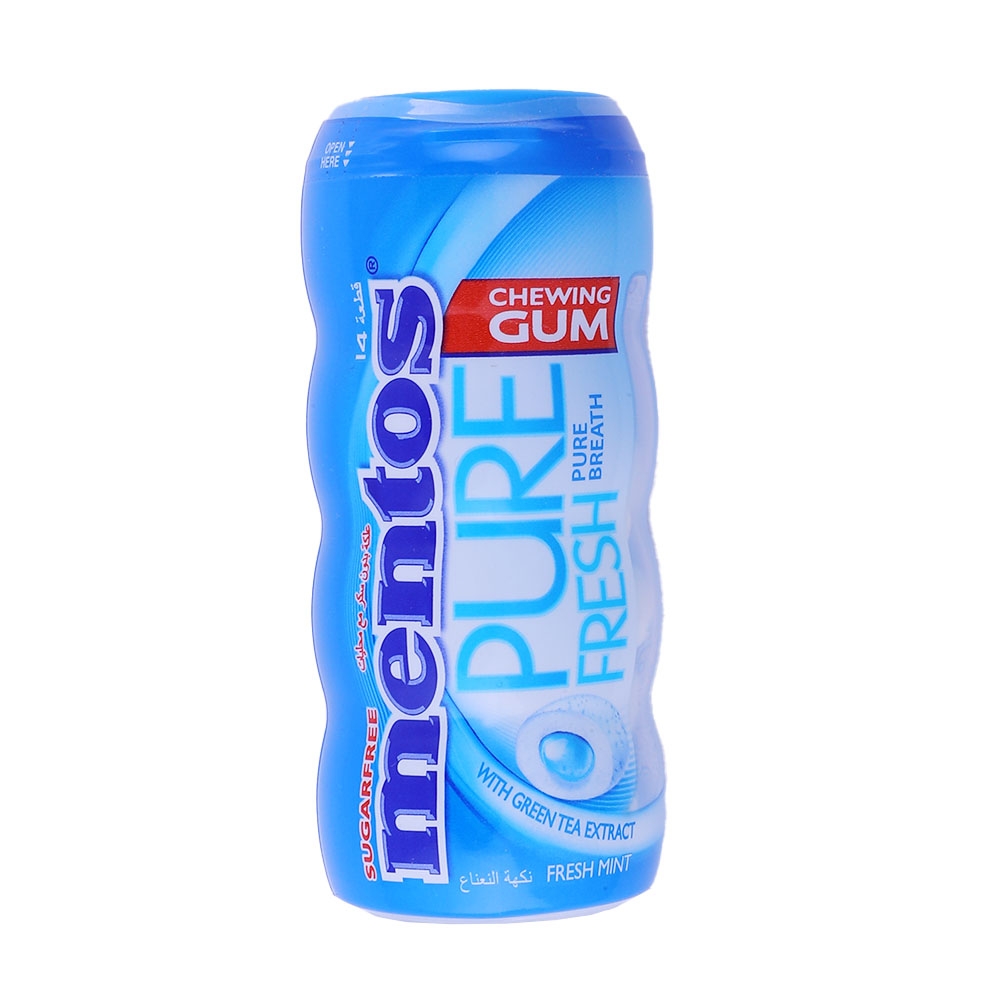Mentos Pure Fresh Mint Chewing Gum 24g - Available at Alosra Online Supermarket