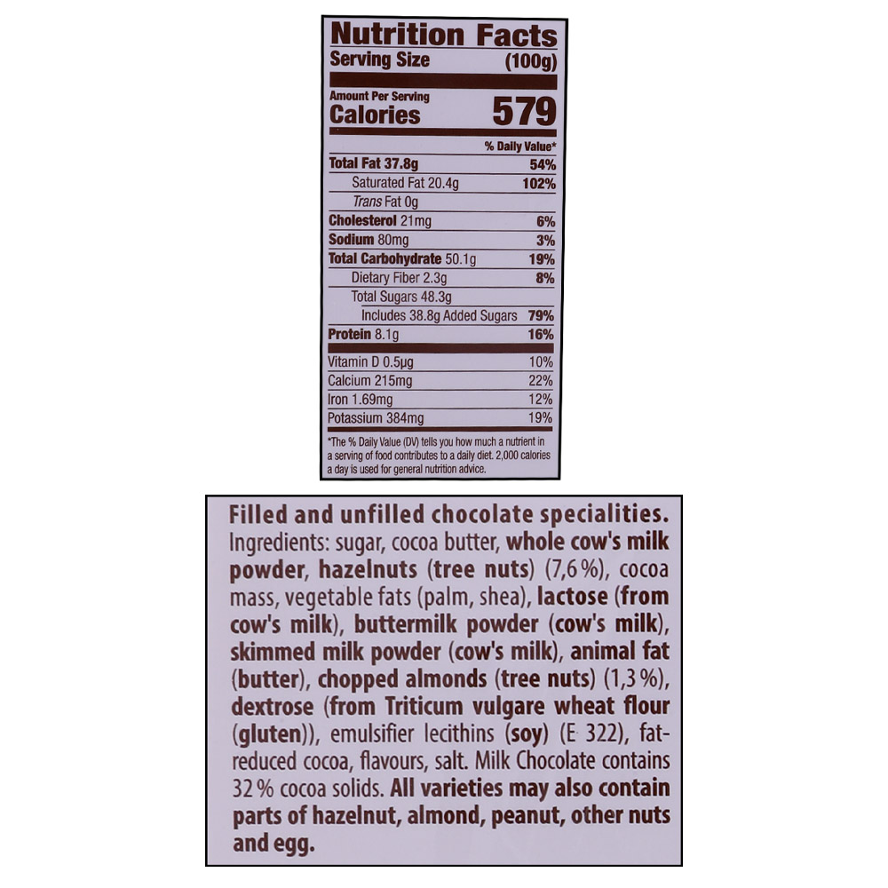 Merci Assorted European Chocolates Blue 250g back image