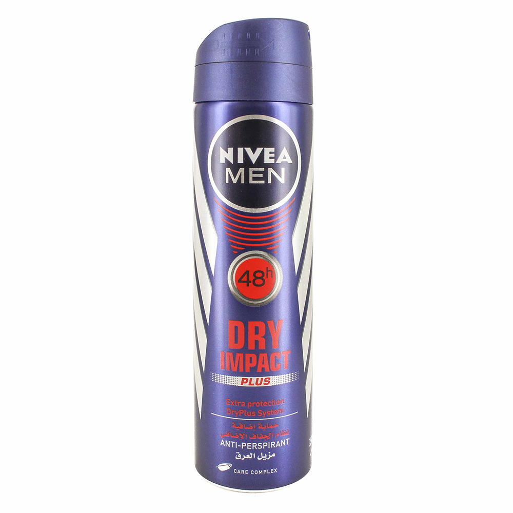 Nivea Men Dry Impact Plus Anti-Perspirant Spray 150ml - Available at Alosra Online Supermarket