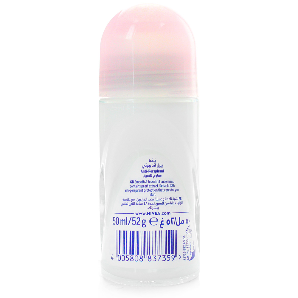 Nivea Pearl & Beauty Dry Roll On 50ml back image