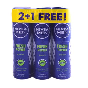 Nivea Fresh Power Quick Dry Men Deodorant Spray 3x150ml [Special Offer] 