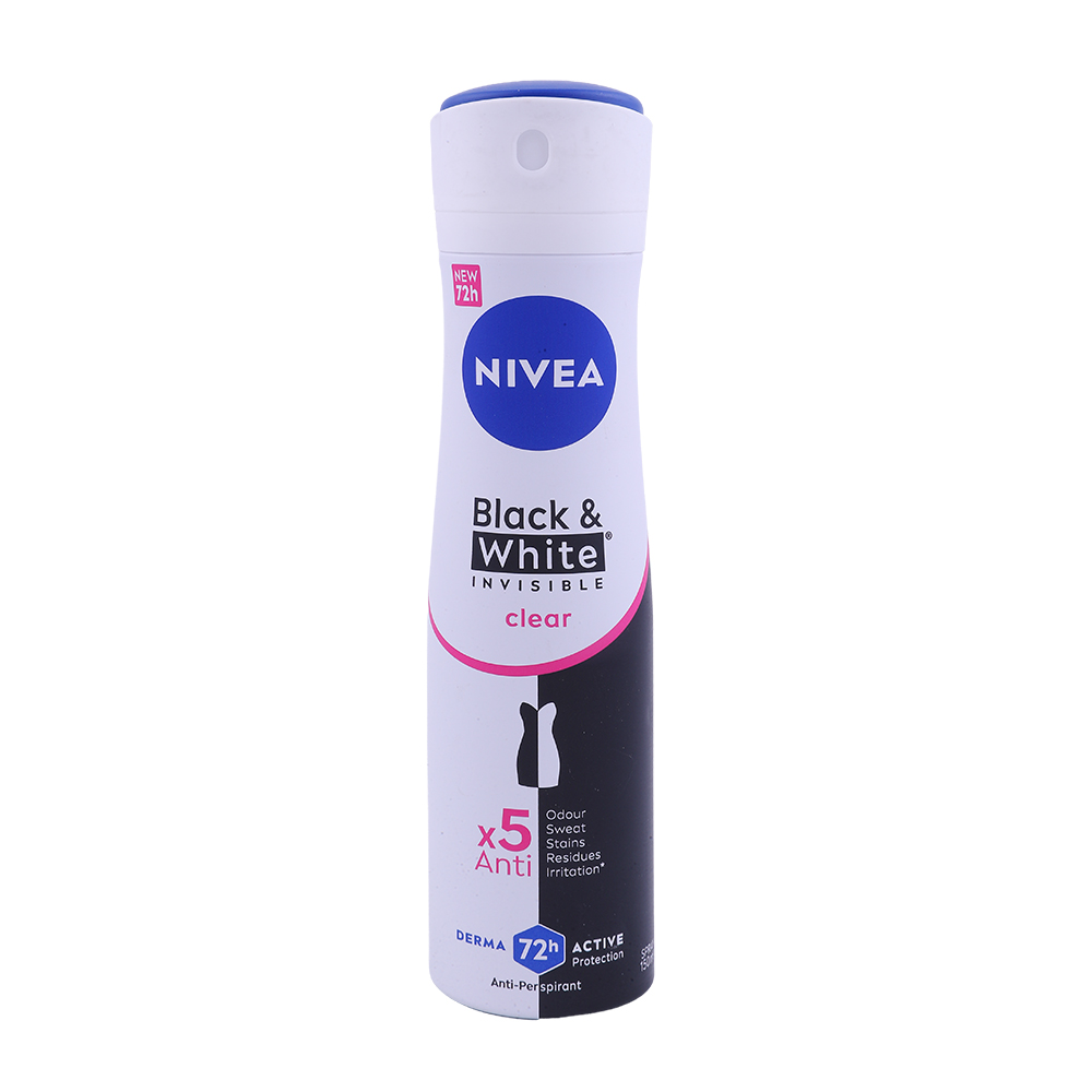 Nivea Invisible For Women Black & White Deo Spray 150ml - Available at Alosra Online Supermarket