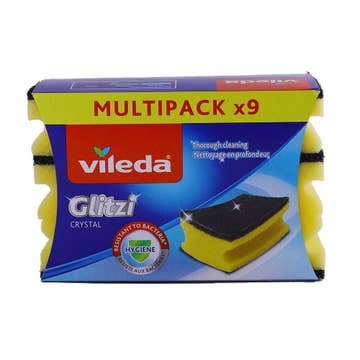 Vileda Glitzi Crystal Scourer 9s [6+3 Free] 