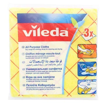 Vileda All Purpose Cloth 3 Pack - Available at Alosra Online Supermarket