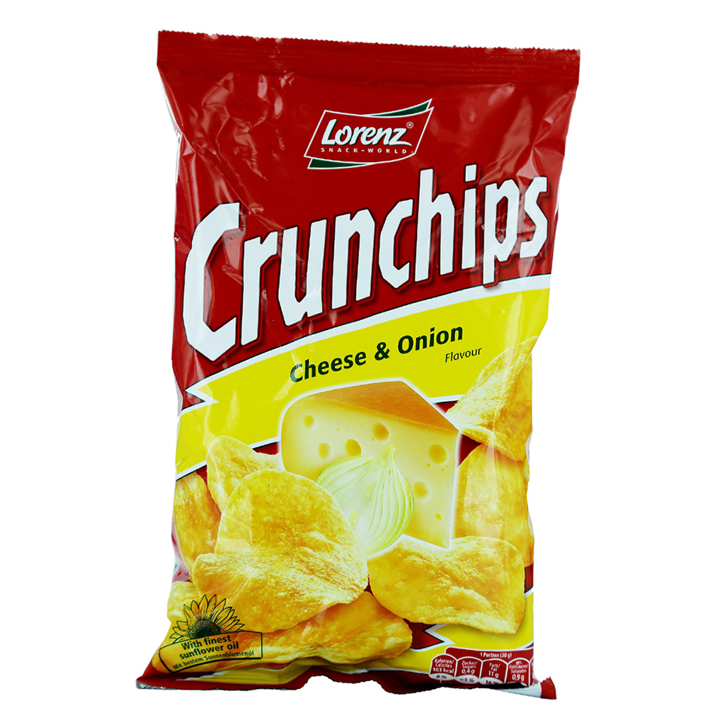 Lorenz Crunchips Cheese & Onion 100g - Available at Alosra Online Supermarket