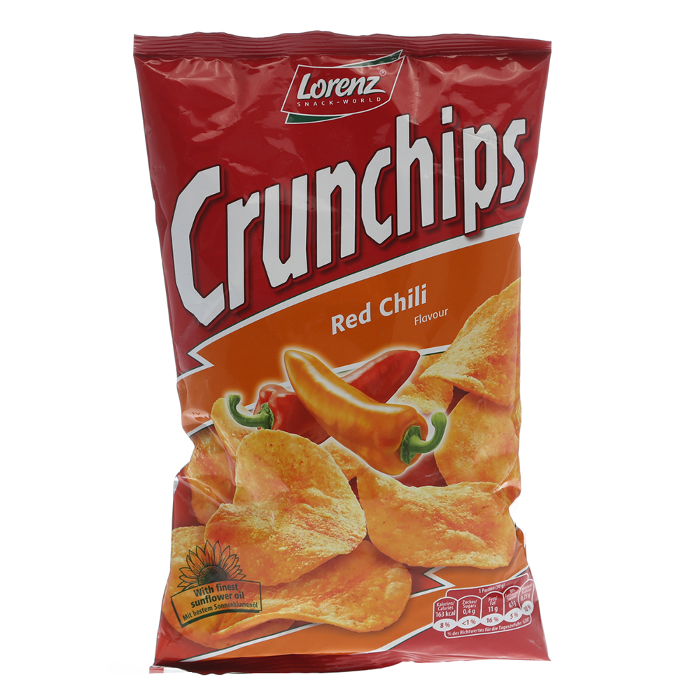 Lorenz Crunchips Red Chilli 100g - Available at Alosra Online Supermarket