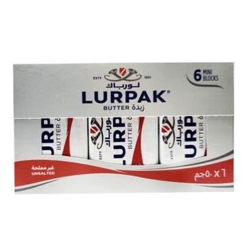 Lurpak Unsalted Butter 50g [6 Pack] - Available at Alosra Online Supermarket