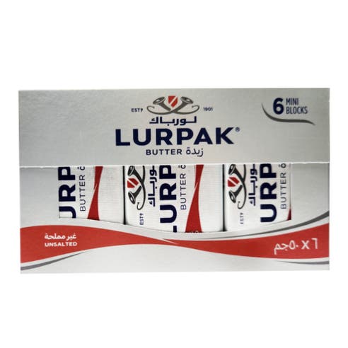 Lurpak Unsalted Butter 50g [6 Pack] - Available at Alosra Online Supermarket