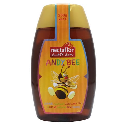 Nectaflor Andy Bee Honey Squeezy Bottle 250g - Available at Alosra Online Supermarket