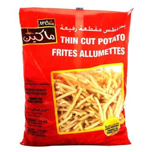 McCain Thin Cut Potato Frites Allumettes 2.5Kg - Available at Alosra Online Supermarket