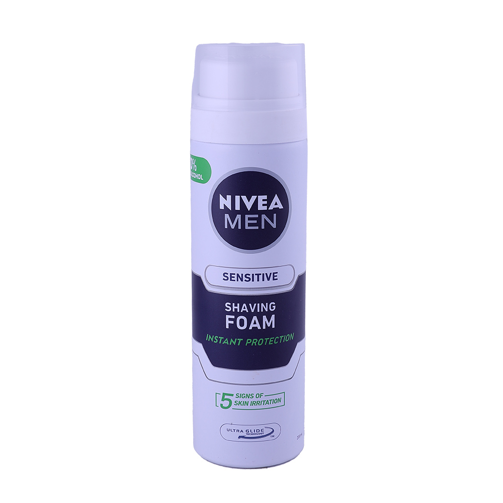 Nivea Men Sensitive Shaving Foam 200ml - Available at Alosra Online Supermarket
