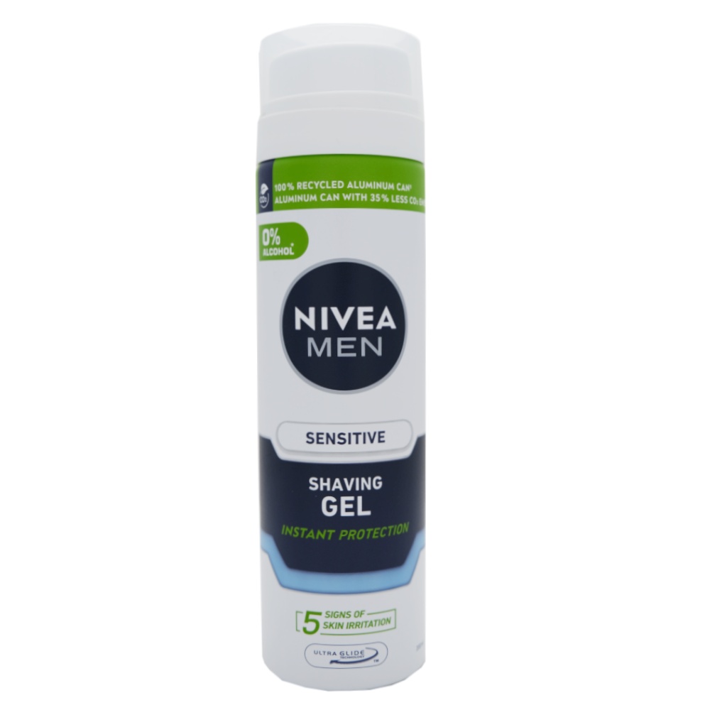Nivea Men Sensitive Shaving Gel 200ml - Available at Alosra Online Supermarket