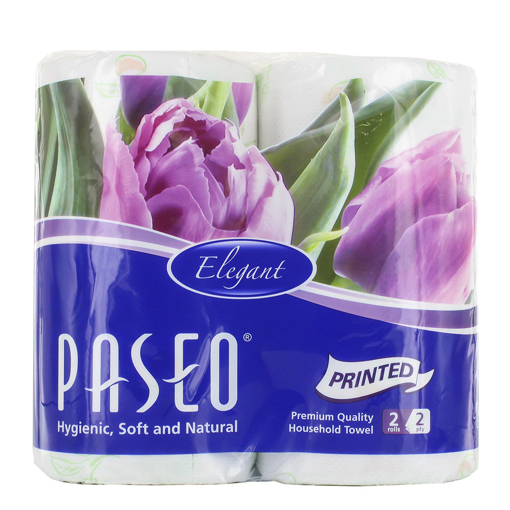 Paseo Elegant Printed Household Towel 2 Rolls 2Ply - Available at Alosra Online Supermarket