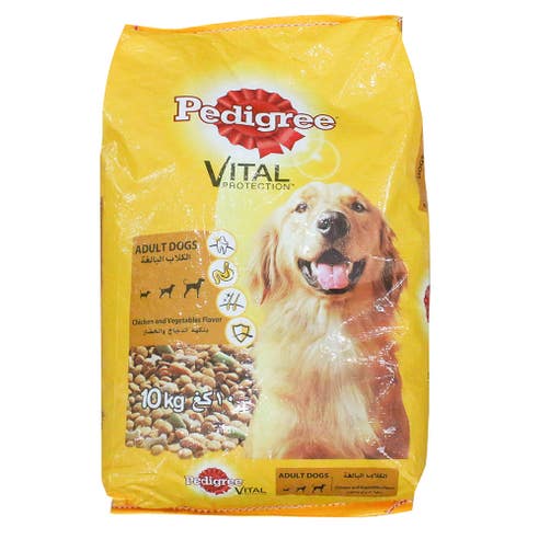 Pedigree Chicken & Vegetables Flavour Dog Food 10Kg - Available at Alosra Online Supermarket