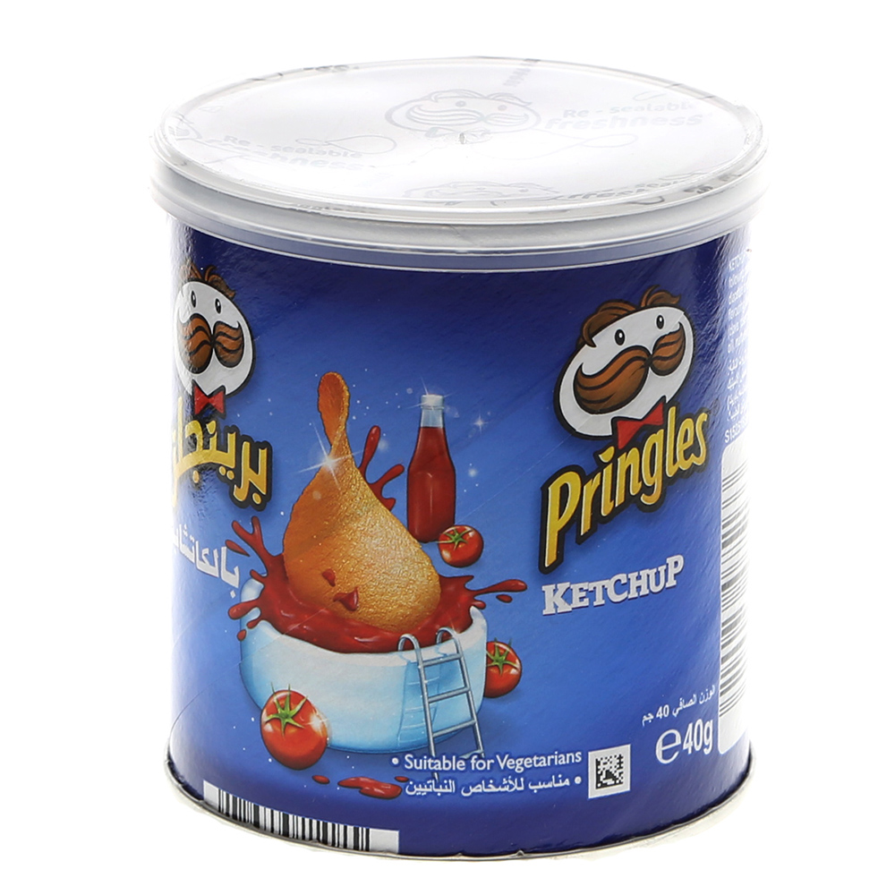 Pringles Ketchup Potato Chips 40g - Available at Alosra Online Supermarket