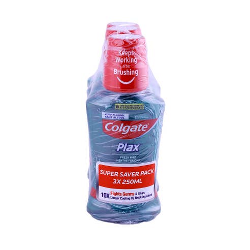 Colgate Plax Fresh Mint Mouth Wash 3x250ml [Special Offer] 