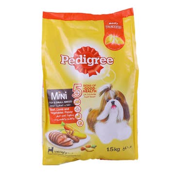 Pedigree Toy & Small Breed [Beef, Lamb & Vegetable Flavour] 1.5kg - Available at Alosra Online Supermarket