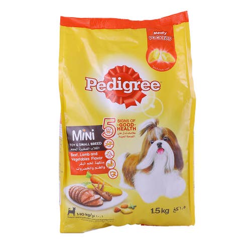 Pedigree Toy & Small Breed [Beef, Lamb & Vegetable Flavour] 1.5kg - Available at Alosra Online Supermarket