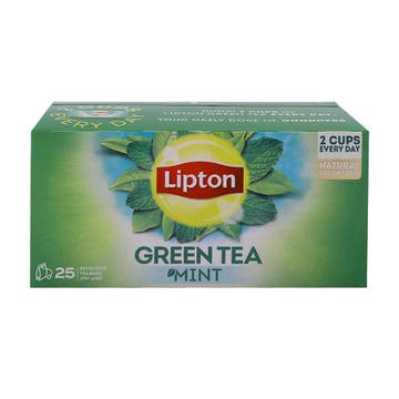 Lipton Green Tea Mint 1.5g [25 Pack] - Available at Alosra Online Supermarket