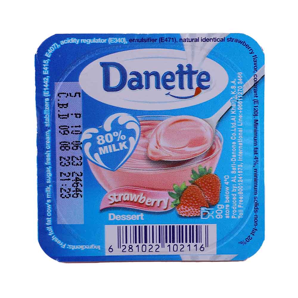 Danette Strawberry Dessert 90g back image