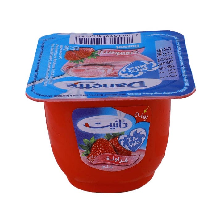 Danette Strawberry Dessert 90g - Available at Alosra Online Supermarket