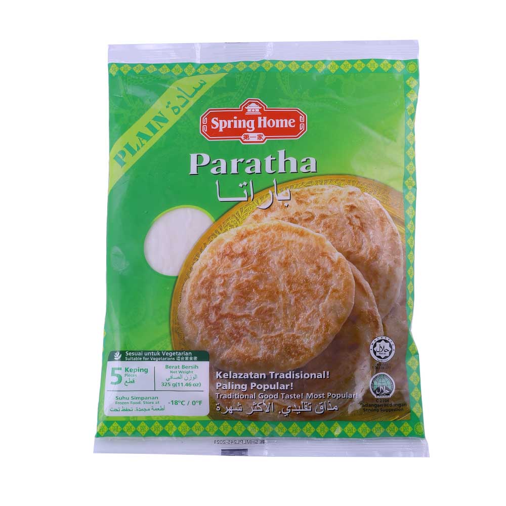 Spring Home Roti Paratha Plain 4s 320g - Available at Alosra Online Supermarket