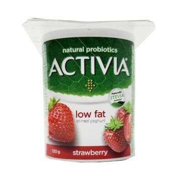 Activia Strawberry Low Fat Yoghurt 120g - Available at Alosra Online Supermarket
