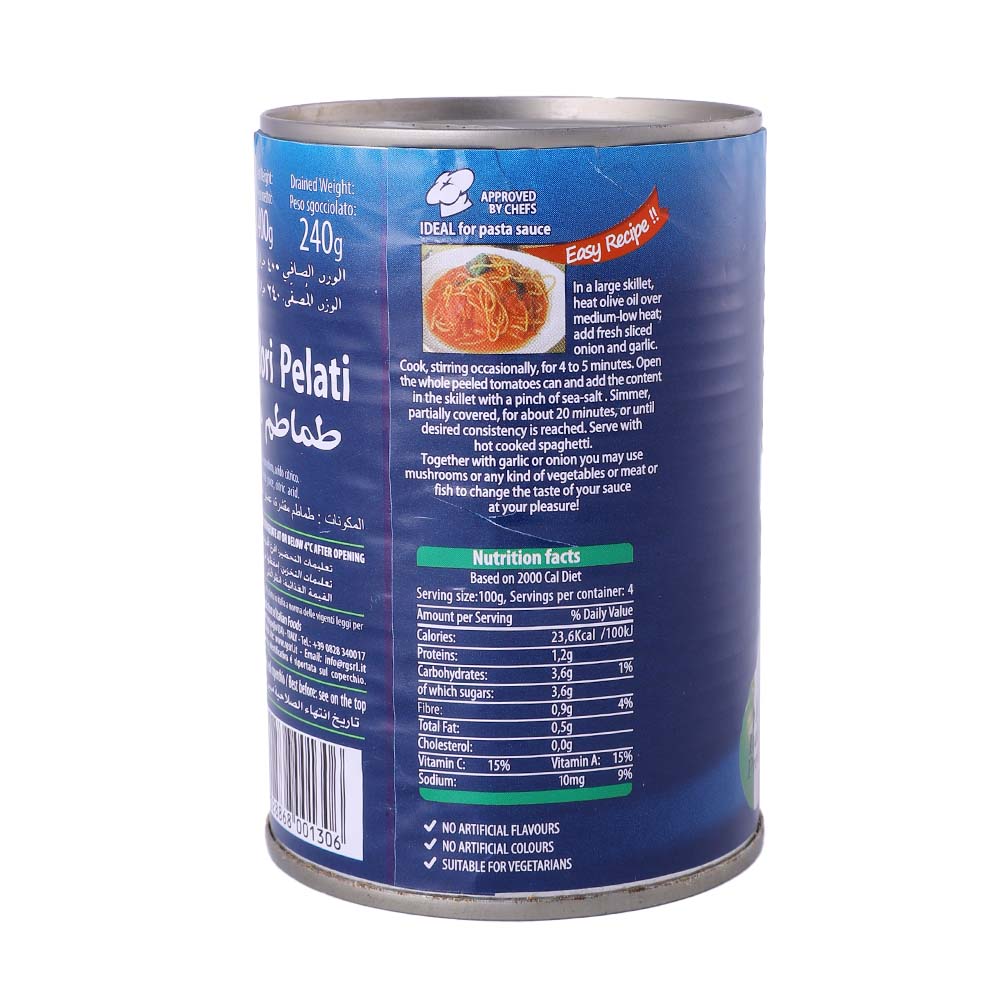 Castello Peeled Tomatoes 400g back image