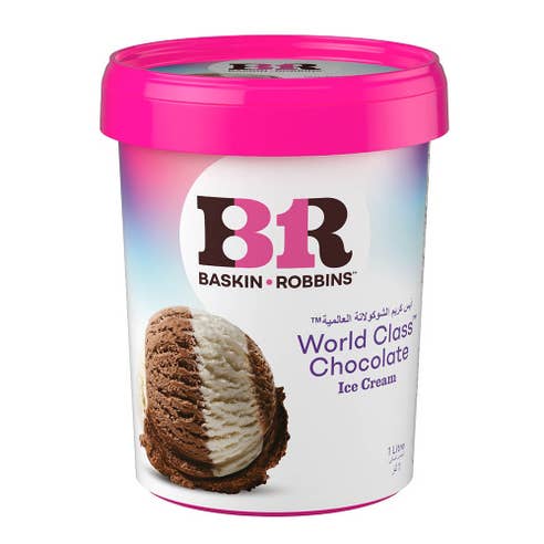 Baskin Robbins World Class Chocolate Ice Cream 1L - Available at Alosra Online Supermarket