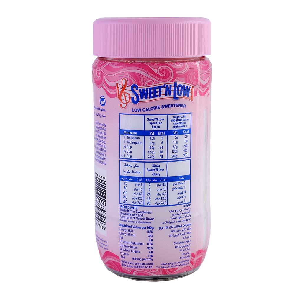 Sweet N Low Spoon For Spoon Low Calorie Sweetener 40g back image
