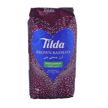 Tilda Brown Basmati Wholegrain Rice 1Kg - Available at Alosra Online Supermarket