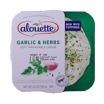 Alouette Garlic & Herbs Soft Cheese 184g - Available at Alosra Online Supermarket