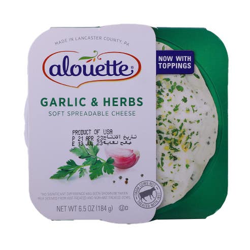 Alouette Garlic & Herbs Soft Cheese 184g - Available at Alosra Online Supermarket