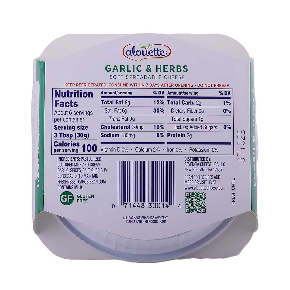 Alouette Garlic & Herbs Soft Cheese - Alosra supermarket near me