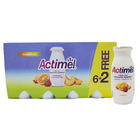 Al Safi Actimel Multi Fruits Drink 93ml [8 Pack] - Available at Alosra Online Supermarket