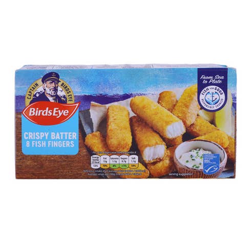 Birds Eye Crispy Batter 8 Fish Fingers 224g - Available at Alosra Online Supermarket