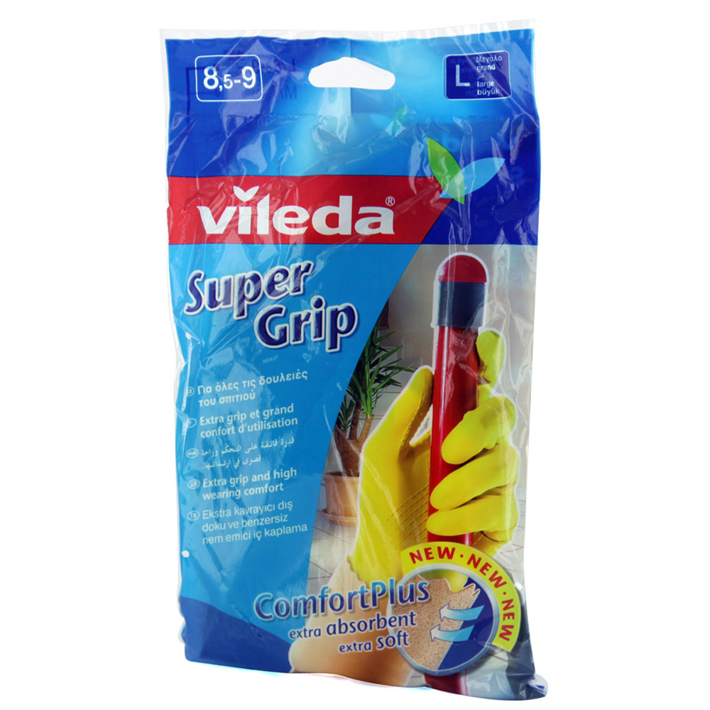 Vileda Super Grip Gloves Large [2 Pack]