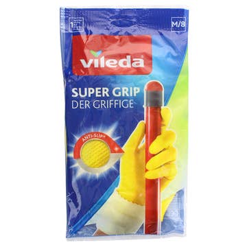 Vileda Super Grip Gloves Medium [2 Pack] - Available at Alosra Online Supermarket