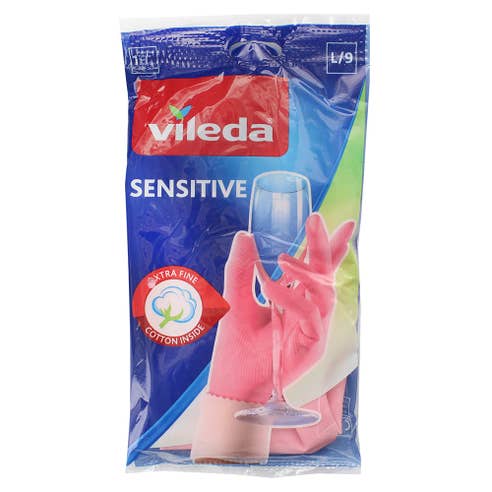 Vileda Sensitive Gloves Large- Available at Alosra Online Supermarket