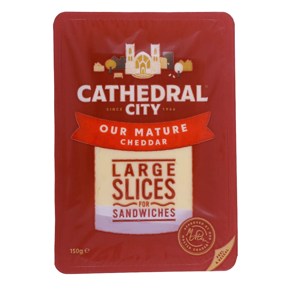 Cathedral City Sliced Mature Cheddar 160g - Available at Alosra Online Supermarket