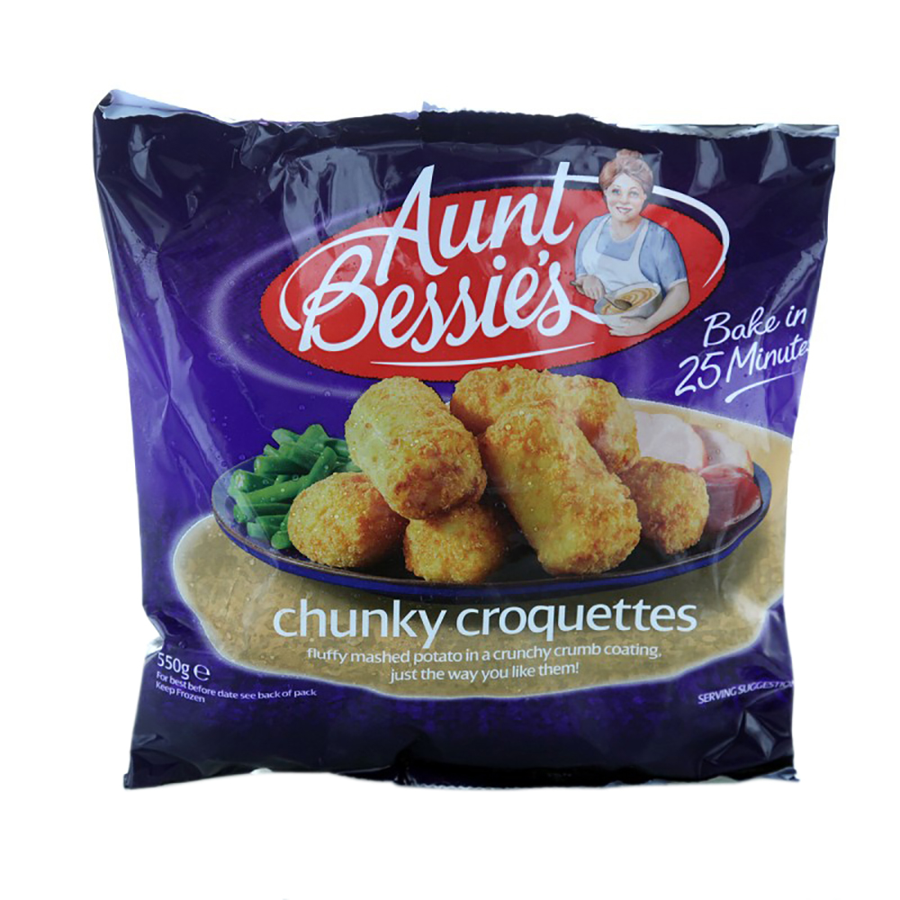 Aunt Bessie's Chunky Potato Croquettes 550g - Available at Alosra Online Supermarket
