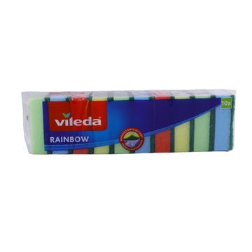 Vileda Rainbow Scourer [10 Pieces] - Available at Alosra Online Supermarket