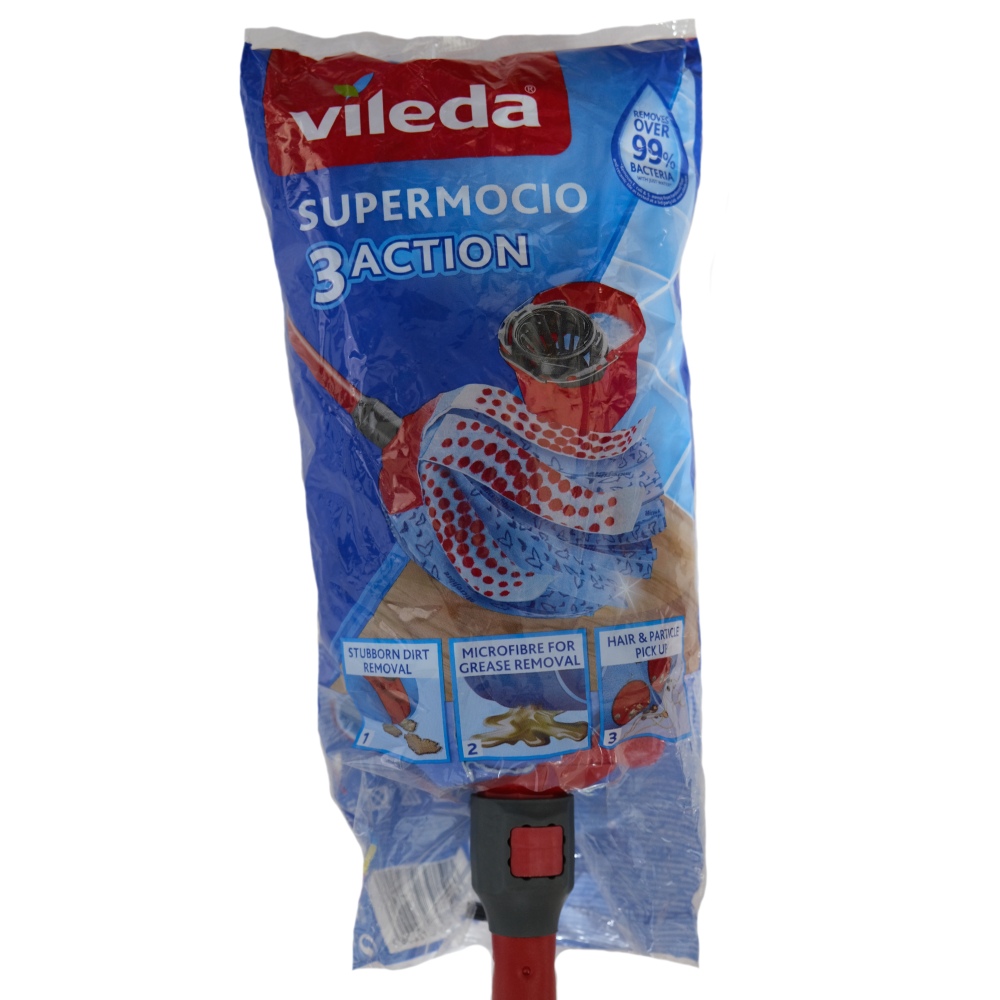 Vileda Super Mocio 3 Action Mop With Handle + Lego back image