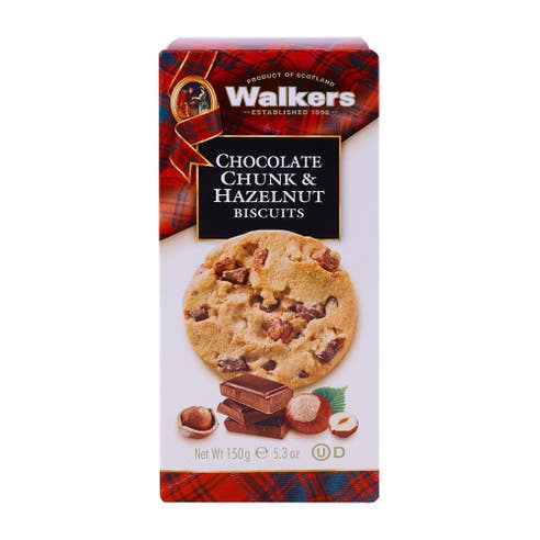 Walkers Chocolate Chunk & Hazelnut Biscuits 150g - Available at Alosra Online Supermarket