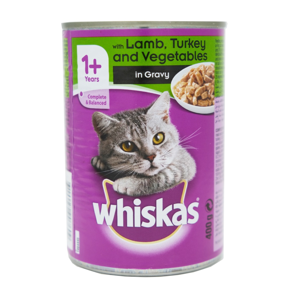 Whiskas Minced Lamb & Turkey & Vegetable in Gravy 400g - Available at Alosra Online Supermarket