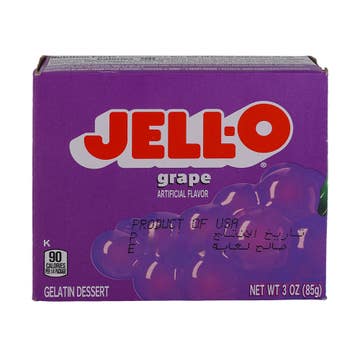 Jell-O Grape Gelatine Dessert 85g [Contains Pork]
