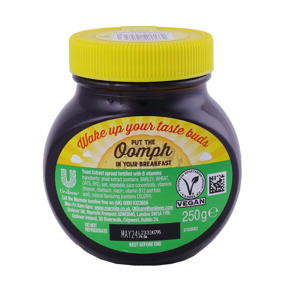 Marmite Yeast Extract 250g back image
