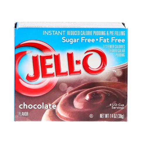 Jell-O Sugar Free Fat Free Chocolate Instant Pudding & Pie Filling 1.4oz - Available at Alosra Online Supermarket