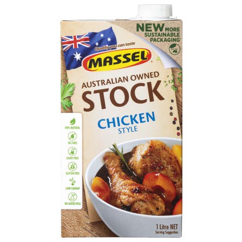 Massel Australian Owned Chicken Style Stock 1L - Available at Alosra Online Supermarket