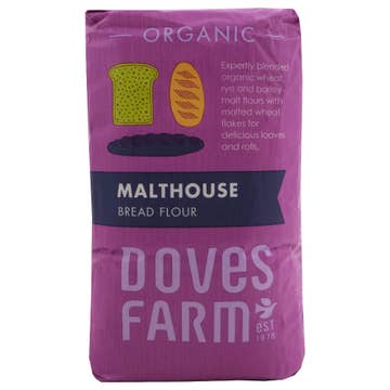 Doves Farm Organic Malthouse Bread Flour 1kg - Available at Alosra Online Supermarket